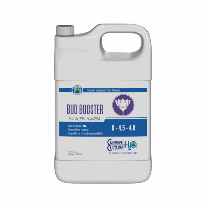 Cultured Solutions Bud Booster Mid Hydroponic Liquid Fertilizer.