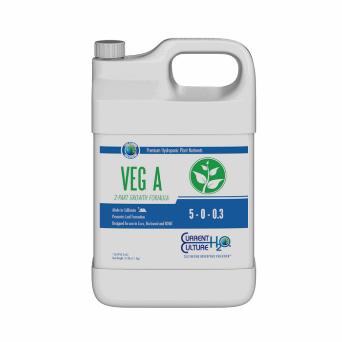 Cultured Solutions Veg A Hydroponic Liquid Fertilizer.