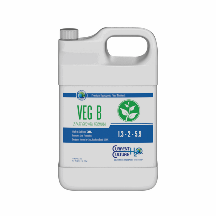 Cultured Solutions Veg B Hydroponic Liquid Fertilizer.