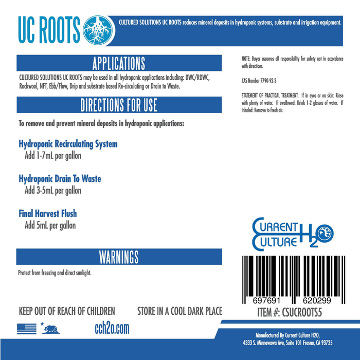 Cultured Solutions UC Roots Label